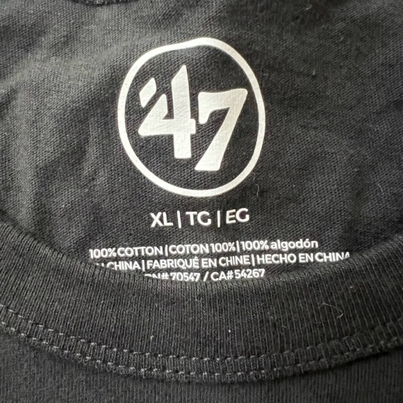 NWT 47 Brand Unisex Chicago Bears Franklin Tee in Flint Black in size XL - Picture 4 of 5